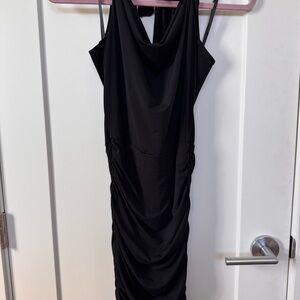 BCBGMaxAzria Black Draped Dress